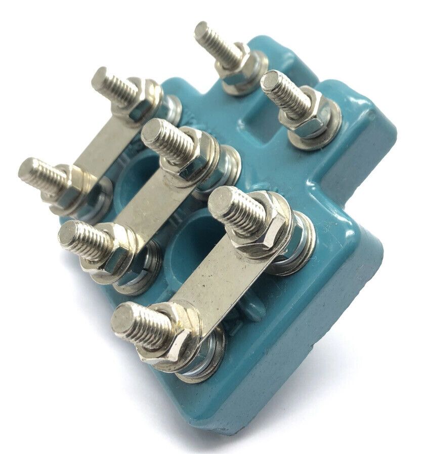 Electric Motor 6 + 2 Stud Terminal Connection Block Star Delta Brass